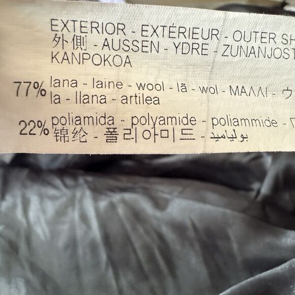 Zara Men Wool Mix Sz M Varsity Letterman Bomber Jacket Dark Navy Classic Style - Picture 10 of 10